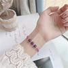 Pulsera de Cuerda Trenzada Guardián 2025 para Mujer Cristal de Fresa Amatista Estudiante Mejor Amiga Pulsera de Cristal Hecha a Mano