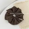 Tejido de Punto Punto Calado Hilo Plateado de Principios de Otoño Lazo para el Cabello Tipo Intestino Grande Estilo Coreano Lazo Suave para Cola de Caballo Accesorio para el Cabello para Mujeres