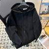 Jaqueta Cardigã Tricotada com Capuz Melard Retrô Outono e Inverno para Homens, Suéter Preguiçoso Estilo Japonês com Toque Sofisticado, Suéter Masculino da Moda