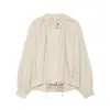 Ropa de mujer transfronteriza 2026 Moda europea y americana chaqueta holgada con cremallera y mangas abullonadas + conjunto de pantalones largos para mujer E5260587