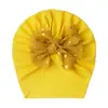 Ins Temporada Europea y Americana Hilo Nuevo Adorno para la Cabeza de Bebé Gorro con Lazo para Niños Gorro Baotou Gorro de Bebé India
