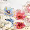 Moyuan & Dream Dance Serie Floral Dream Paquete de Pegatinas PET con Lámina Dorada 20 Pegatinas de Tamaño Grande para Decoración de Diario