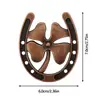Colgante de Metal con Forma de Herradura y Doble Corazón de la Suerte Colgante de Llavero de Herradura Estilo Antiguo Pequeño Regalo Celebración de Boda Pequeño Regalo