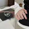 Anéis Empilháveis de Linha em Camadas com Design Único e de Nicho para Mulheres, Estilo Minimalista da Moda com Toque de Luxo, Anel de Dedo Indicador de Luxo Leve