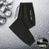 [Estoque Pronto do Fabricante] Calças de Seda Gelada Masculinas Tamanho Grande Perna Reta Casuais de Verão Finas de Nylon.2