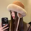 Gorro de Invierno Grueso con Forro de Lana, Protección para las Orejas, Resistente al Frío, Cálido, para Mujer, Gorro de Aviador Esponjoso, Gorro de Pescador Casual de Moda