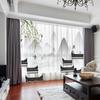 Cortina de estilo chino para toda la casa, nuevo estilo chino, complejo Jiangnan, arquitectura clásica de Huizhou, sala de estar, villa, pantalla de ventana con sombreado