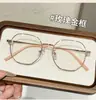 Nuevas Gafas de Montura Óptica para Hombres y Mujeres, Gafas Graduadas Versátiles Poligonales Estilo Coreano, Monturas de Gafas Sencillas Lisas