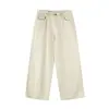 Rumen Meng Marca Tendência Retro Japonesa Rasgados Desgastados Versáteis Calças Cargo Masculinas Outono Largas Street Commute Perna Reta Calças Longas