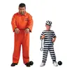 Disfraz de prisionero cosplay Halloween baile adulto prisionero Dama jaula de prisionero naranja traje de actuación de prisionero