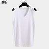 Regata de Seda Gelo Colete Masculino Sem Costura Fino Sem Mangas Camiseta Masculina Fitness Esportes Solto Verão Base Decote V
