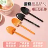 Cuchara espátula desechable de plástico para helado, cuchara espátula gruesa para pastel y helado, espátula para postre y pudín, cuchara para degustación