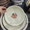 Balanza de Esmalte Puro Engrosada Doble Pared Profundización Lavabo de Boda Hotel Comedor Lavabo Clásico Retro Nostálgico Lavabo para Pies