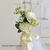 Novas alças de porta florais versáteis para encosto de cadeira de casamento ao ar livre, decorações florais para escadas, decorações de carro para casamento na igreja e adereços florais artificiais.