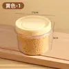 Contenedor redondo de almacenamiento de alimentos para refrigerador resistente a altas temperaturas, caja pequeña para almacenamiento de frutas, caja bento para calentar en microondas, frasco hermético