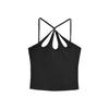 Camisola de mujer con cuello de pétalo de flor de nicho con diseño de top pequeño y ombligo para interior y exterior de primavera y verano