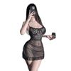 Lencería Sexy con Ribete de Encaje, Con Aros, Camisola Fruncida, Camisón Transparente Estilo Europeo y Americano, Nuevo Conjunto Qqny