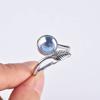 Anillos Creativos de Hoja y Piedra Lunar Europeos y Americanos, Anillo Abierto de Hoja de Cristal, Anillo de Hoja Incrustado con Piedra Lunar