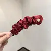 Presilha Banana Plissada de Cetim Estilo Coreano com Bolinhas para Mulheres, Faz o Cabelo Parecer Mais Cheio, Presilha de Garra, Presilha Vertical para Rabo de Cavalo, Simples Versátil Presilha de Cabelo Acessórios de Cabelo