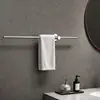 Barra de toalla de pared sin taladro, acero inoxidable 304, barra simple engrosada, para baño, lavabo, inodoro, toallero transfronterizo