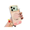 Aplicável para Capa Protetora iPhone 18 Apple 17 Pro Max 13 Macaron Cor Contrastante Xadrez Suporte Giratório Capa de Celular