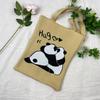 Bolsa de Tricô Ins Desenho Panda Feminina Moda para Carregar na Mão Grande Capacidade Bolsa de Ombro Bolsa Transversal Bolsa