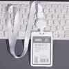 Porta-Crachá Retrátil com Fivela, Porta-Cartão de Refeição, Crachá de Trabalho com Cordão, Porta-Crachá de Trabalho para Funcionários, Crachá Escolar para Estudantes, Crachá de Trabalho do Campus