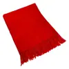 Lenço Vermelho Chinês com Texto Impresso para Celebrações e Reuniões Anuais, Lenço Vermelho Grande com Logo Bordado em Estilo Étnico