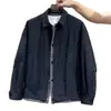 Chaqueta de solapa nuevo estilo Primavera y Otoño, cuadros de retazos casuales para hombre, look de dos piezas moderno y versátil, estilo coreano, marca de moda