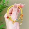 Jin Yan no se ha desvanecido en mucho tiempo.. Pulsera vietnamita Shajin con forma de mariposa, flor de amor, tulipán, libélula, borla, estilo chino, para mujer