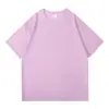 210g Algodón Puro Hombro Caído Cuello Redondo Manga Corta Verano Nuevo Peso Pesado Casual Moda Más Vendido Color Sólido Camiseta de Manga Corta para Hombre Top