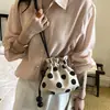 Bolsa de poá de nicho de alta qualidade para mulheres 2026 novo estilo super quente bolsa transversal versátil fecho de cordão bolsa saco