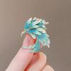 Estilo chinês retro Phoenix Tail Broche Mulheres High-end Esmalte Gradiente Corsage Pin Luxo elegante casaco terno acessórios