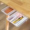 Caja de almacenamiento creativa con cajón oculto, caja de papelería de escritorio sin perforaciones, cajón pequeño, almacenamiento de artículos diversos de escritorio