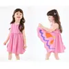 [100% Algodão] Vestido de Verão 100% Algodão para Meninas Dudu Roupas de Bebê Roupa de Verão Menina Vestido Princesa Borboleta