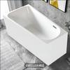Bañera Acrílica Doble Sin Costuras Bañera Integrada Colorida para Uso Doméstico, Hotelero y de Apartamento Pequeño, Rosa, para Adultos
