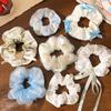 Colección de Varios Anillos para el Intestino Grueso, Bordes Florales Pequeños, Encaje, Anillos para el Cabello Estilo Coreano para el Intestino Grueso, Cuerdas para el Cabello Lindas Populares de Chica Dulce