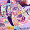 Libro de Pegatinas Flotantes para Uñas de Disfraz de Princesa de Dibujos Animados Libro de Pegatinas de Arena Movediza DIY Pegatinas Divertidas de Belleza y Maquillaje para Ropa