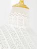 Tejido Cepillado de Alta Gama Otoño e Invierno 2026 Nueva Camisa Base de Encaje, Cuello Semi Alto Blanco con Borde de Encaje, Top Interior de Hada