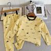 Ropa de Hogar de Otoño Muye Ropa Infantil Zhili Huzhou Estilo Coreano Lindo Conjunto de Pijama Ropa Interior Cálida