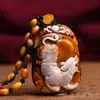 2022 novo colar de âmbar vivo fragrância natural pingente de dragão corajoso corrente de suéter colar atacado étnico