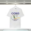 Estação independente comércio exterior código europeu verão novo solto logo de letras estampa solta camiseta de manga curta
