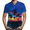 2026 Masculino Novo Pulôver Casual de Manga Curta com Gola Lapela Estampado em 3D Camiseta Casual Masculina Camisa Polo Personalizada Estampada