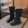 Dr. para Niñas. Botas de Algodón Nuevas para Otoño/Invierno 2026 Martens Estilo Británico Elegante para Niños Medianos y Mayores Botas Largas para Niñas Botas de Cuero de Suela Suave