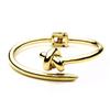 Pulseira de Unha Bracelete de Nó em Aço Inoxidável Banhada a Cobre Ouro 18K Real Moda Explosiva Transfronteiriça Europeia e Americana
