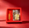 Año Nuevo del Cordero Dibujo Animado Cordero Dorado Colgante para Teléfono Llavero de Oro Puro Regalo para Evento de Negocios Souvenir Al por Mayor