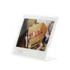 Marco de fotos pequeño de acrílico transparente para Polaroid w300/210, venta al por mayor, marco de fotos de mesa en forma de L de 5/6 pulgadas