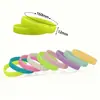 Pulseiras de Cor Sólida em Estoque, Pulseiras de Silicone Luminosas, Embossadas para Grupos Jovens e Estudantis, Pulseiras de Cor Sólida com Anéis de Luz