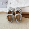 Zapatos de Cuero Dulces de Moda para Niñas 2026 Nuevo Estilo Primavera y Otoño Bebé Chic Bailarinas Planas con Lazo Mocasines Bajos