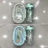 Caja de Almuerzo Estudiantil de PP Caja de Almuerzo Sellada para Ensalada Caja de Almuerzo Portátil Compartimentada de Dibujos Animados para Niños Juego de Taza de Agua